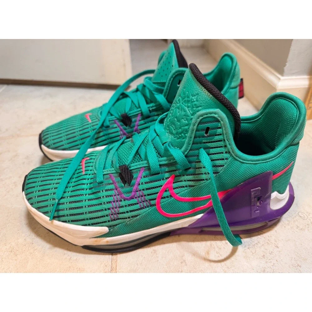 Nike LeBron Witness 6 Tropical Teal Purple Pink Mens Basketball Shoes CZ4052-300